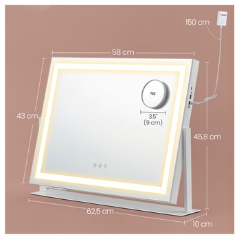 Zrcadlo COMBI 1 bílá 5