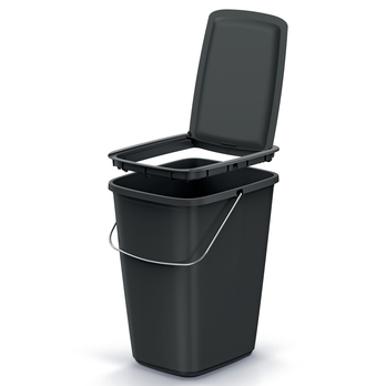 Odpadkový koš COMPACTA Q FLAP černá, 9 L 2