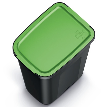 Sada košů na tříděný odpad COMPACTA Q černá, 4x35 L 3