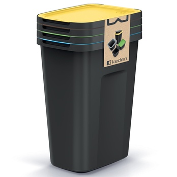 Sada košů na tříděný odpad COMPACTA Q černá, 4x35 L 5