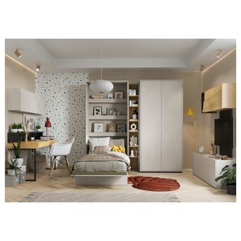 Sklápěcí postel s roštem CONCEPT JUNIOR CJ-02, silk flou, 90x200 cm 2