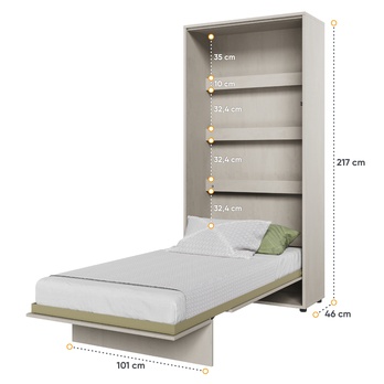 Sklápěcí postel s roštem CONCEPT JUNIOR CJ-02, silk flou, 90x200 cm 5