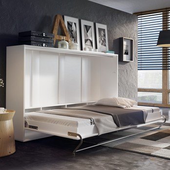 Sklápěcí postel CONCEPT PRO CP-04 bílá matná, 140x200 cm, horizontální 2