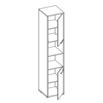 Skříň CONCEPT PRO CP-08 bílá matná, 2 dvířka 1