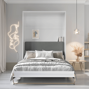 Čelo postele CONCEPT PRO grafitová/bílá, šířka 140 cm 1