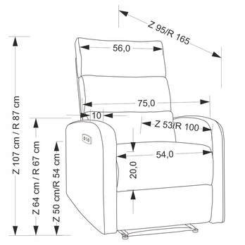 Relaxační křeslo CORANAU světle béžová 13