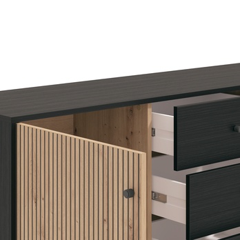 Komoda CORREZE dub artisan/černá 4
