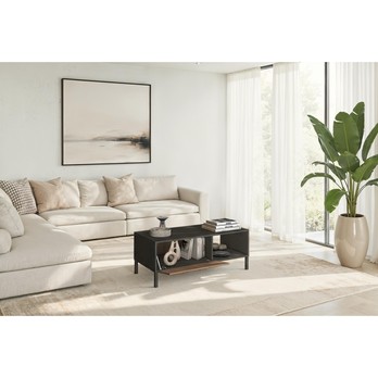 Konferenční stolek CORTINA antracitová/tmavě hnědá 1