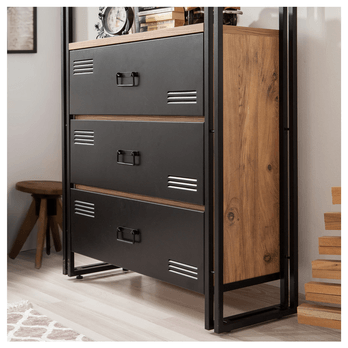 Knihovna  COSMO II borovice atlantická/černá 2