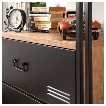 Knihovna  COSMO II borovice atlantická/černá 4