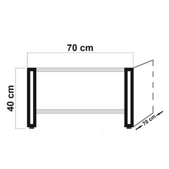 Konferenční stolek COSMO přírodní/černá 3