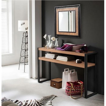 Konzolový stolek COSMO borovice/černá 1