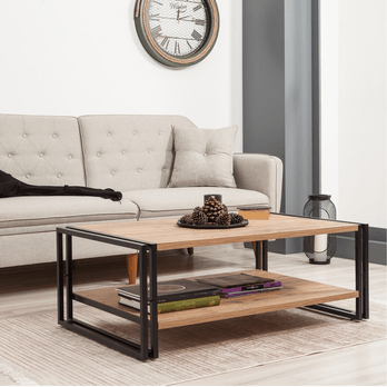 Konferenční stolek COSMO borovice atlantická/černá 1