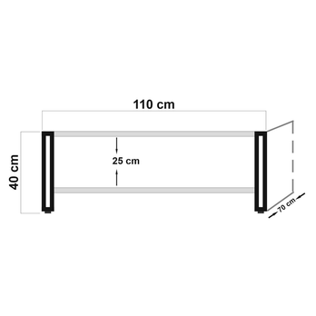 Konferenční stolek COSMO borovice atlantická/černá 2
