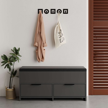 Botníková lavice COVE antracitová 1