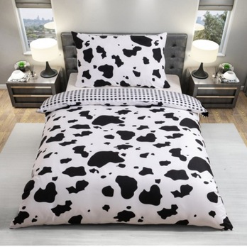 Povlečení COW černá/bílá, 70x90 a 140x200 cm 1