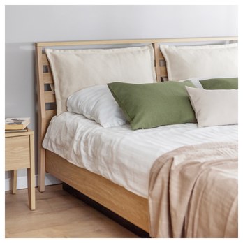 Čalouněné podhlavníky  COZY béžová, 2 ks, pro šířku 180 cm 2