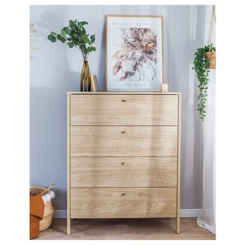 Komoda  COZY olejovaný dub, šířka 92 cm 1