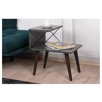 Noční stolek  CROSS antracitová 1