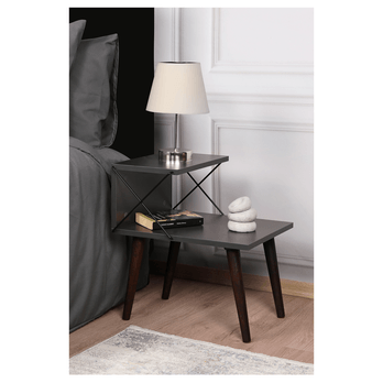 Noční stolek  CROSS antracitová 2