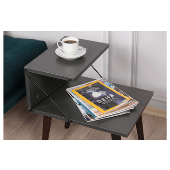 Noční stolek  CROSS antracitová 3