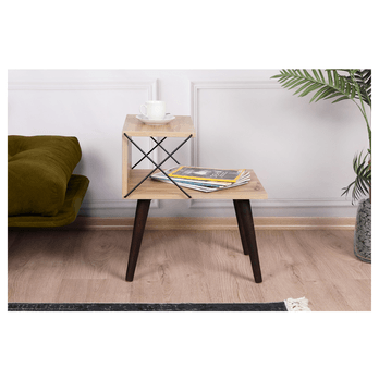 Noční stolek  CROSS přírodní 1