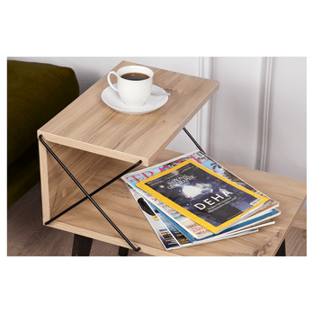 Noční stolek  CROSS přírodní 2