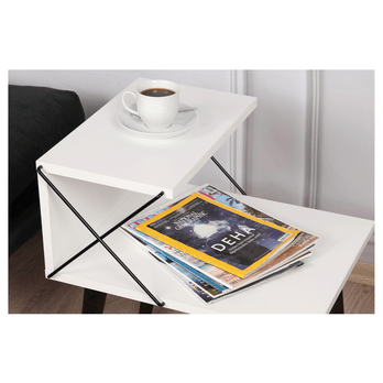 Noční stolek  CROSS bílá 3