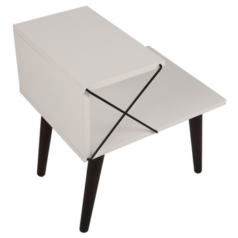 Noční stolek  CROSS bílá 4