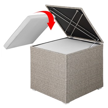 Zahradní box CUBE krémová 1