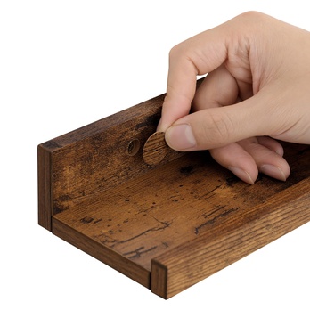 Sada nástěnných polic CUBES 3 rustikální hnědá, 3 ks 2