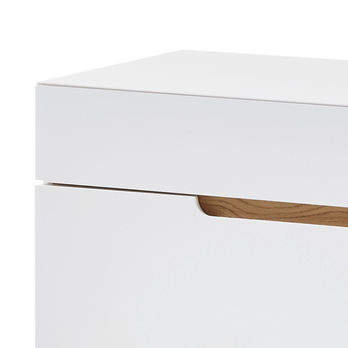 Botníková lavice CVERO bílý matný lak/masivní dub 5