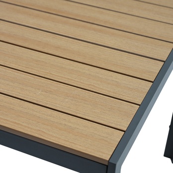 Zahradní stůl DACEY šedá/teak 2