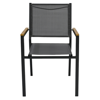 Zahradní židle DACEY šedá/teak 1