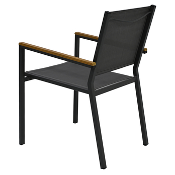 Zahradní židle DACEY šedá/teak 2