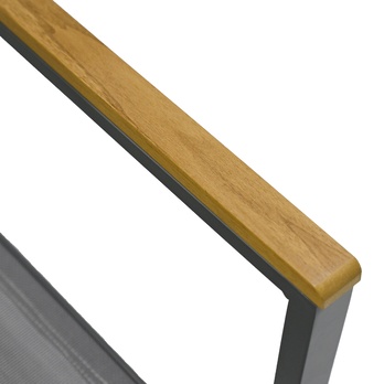 Zahradní židle DACEY šedá/teak 3