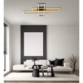 Stropní LED svítidlo DAKARI černá/zlatá 6