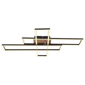 Stropní LED svítidlo DAKARI černá/dřevo 3