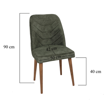 Jídelní židle  DALLAS tmavě zelená/ořech, set 2 ks 5