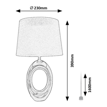 Stolní lampa DALORA černá/bronzová 4