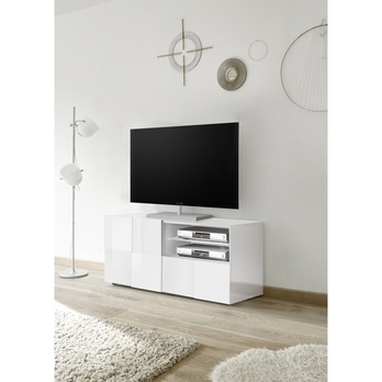TV komoda DAMA 3 bílá lesklá 1