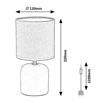 Stolní lampa DAPHNI bílá 3