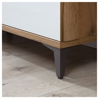 Regál DARCY SB10 zlatý řemeslný dub/alpská bílá lesklá 3