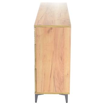 Komoda DARCY SB4 zlatý řemeslný dub/alpská bílá lesklá 2