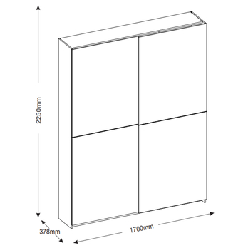 Šatní skříň DARIEN bílá 4