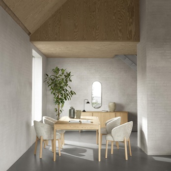 Jídelní židle DARLENE béžová/matný dub 1