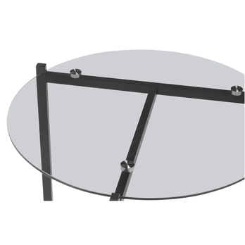 Přístavný stolek DATTILO černá/šedá, průměr 50 cm 1