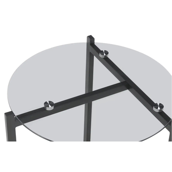 Přístavný stolek DATTILO černá/šedá, průměr 40 cm 2