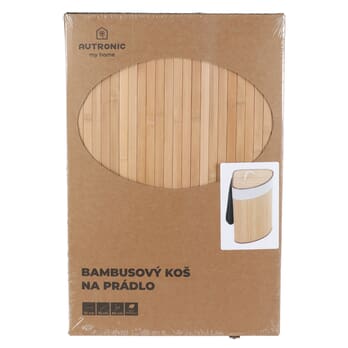 Bambusový rohový koš na prádlo DAVIDSON II přírodní 8
