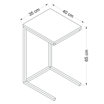 Přístavný stolek DAVIN ořech/černá 3